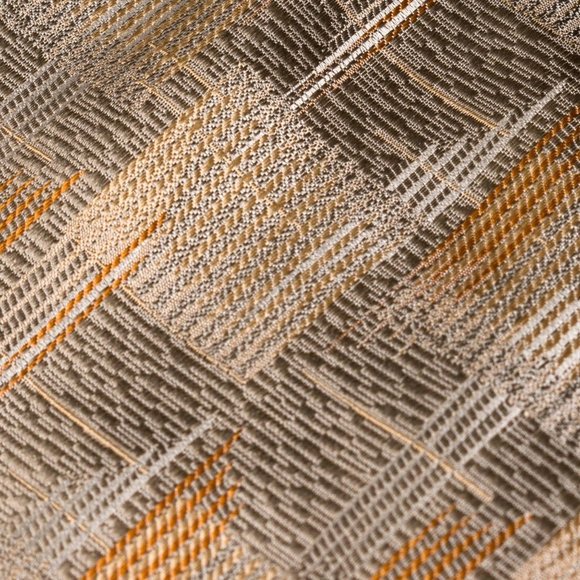 Philippe Ertu Brown Orange Abstract 100% Silk Men's Designer Tie - Picture 5 of 5